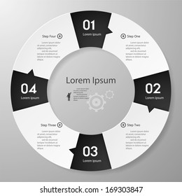 Design clean number banners template/graphic or website layout. Vector.