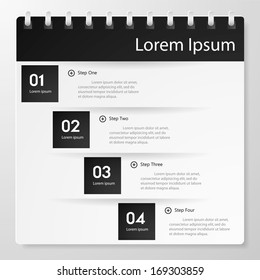 Design clean number banners template/graphic or website layout. Vector.