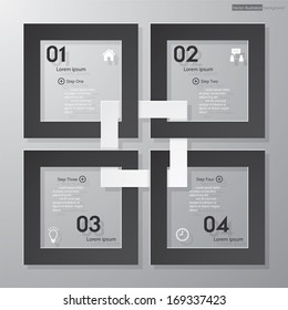 Design clean number banners template/graphic or website layout. Vector.