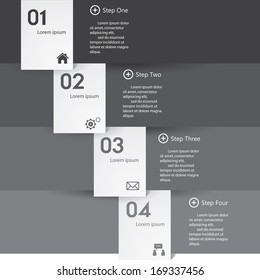 Design clean number banners template/graphic or website layout. Vector.