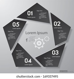 Design clean number banners template/graphic or website layout. Vector.