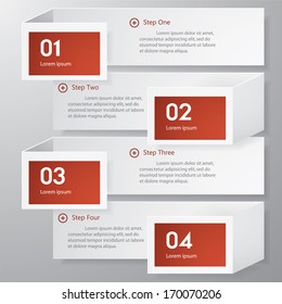 Design clean number banners template/graphic or website layout. Vector.