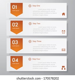 Design clean number banners template/graphic or website layout. Vector.