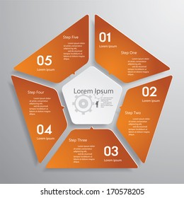 Design clean number banners template/graphic or website layout. Vector.