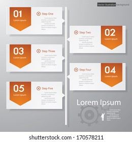 Design clean number banners template/graphic or website layout. Vector.