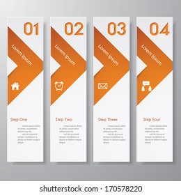 Design clean number banners template/graphic or website layout. Vector.