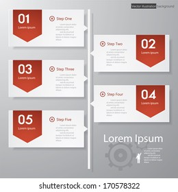 Design clean number banners template/graphic or website layout. Vector.