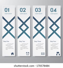 Design clean number banners template/graphic or website layout. Vector.