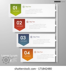 Design clean number banners template/graphic or website layout. Vector.