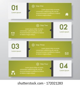 Design clean number banners template/graphic or website layout. Vector.
