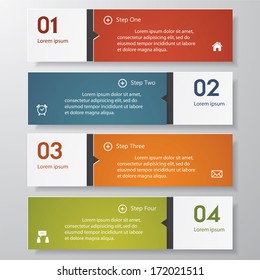 Design clean number banners template/graphic or website layout. Vector.