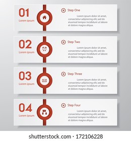 Design clean number banners template/graphic or website layout. Vector.