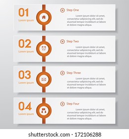 Design clean number banners template/graphic or website layout. Vector.