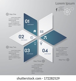 Design clean number banners template/graphic or website layout. Vector.