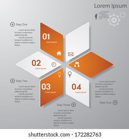 Design clean number banners template/graphic or website layout. Vector.