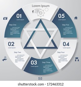 Design clean number banners template/graphic or website layout. Vector.