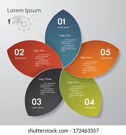 Design clean number banners template/graphic or website layout. Vector.
