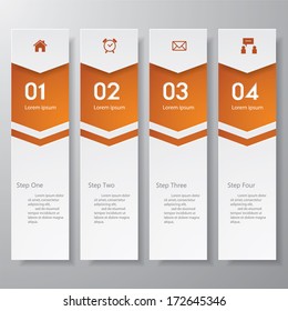 Design clean number banners template/graphic or website layout. Vector.