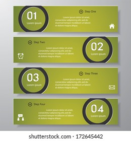 Design clean number banners template/graphic or website layout. Vector.