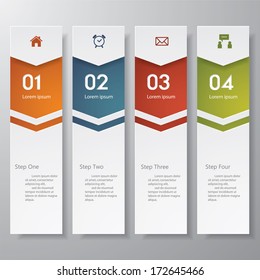 Design clean number banners template/graphic or website layout. Vector.