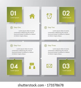 Design clean number banners template/graphic or website layout. Vector.
