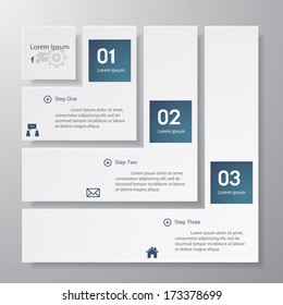 Design clean number banners template/graphic or website layout. Vector.