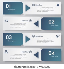 Design clean number banners template/graphic or website layout. Vector.