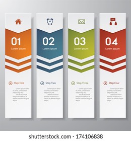 Design clean number banners template/graphic or website layout. Vector.