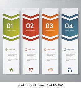 Design clean number banners template/graphic or website layout. Vector.