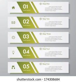 Design clean number banners template/graphic or website layout. Vector.