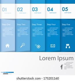 Design clean number banners template/graphic or website layout. Vector.