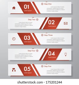 Design clean number banners template/graphic or website layout. Vector.