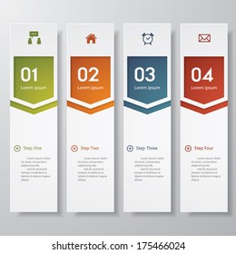 Design clean number banners template/graphic or website layout. Vector.