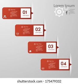 Design clean number banners template/graphic or website layout. Vector.