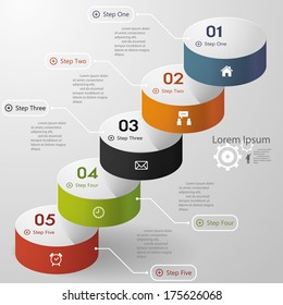 Design clean number banners template/graphic or website layout. Vector.