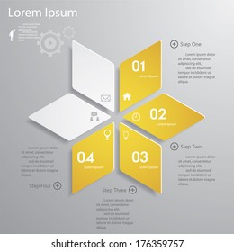Design clean number banners template/graphic or website layout. Vector.