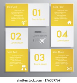 Design clean number banners template/graphic or website layout. Vector.
