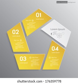 Design clean number banners template/graphic or website layout. Vector.