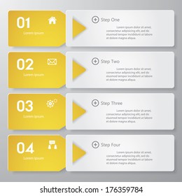 Design clean number banners template/graphic or website layout. Vector.