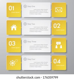 Design clean number banners template/graphic or website layout. Vector.