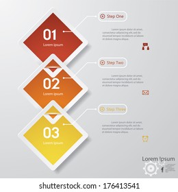 Design clean number banners template/graphic or website layout. Vector.