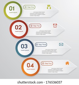 Design clean number banners template/graphic or website layout. Vector.