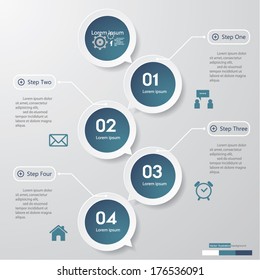 Design clean number banners template/graphic or website layout. Vector.