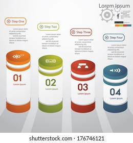 Design clean number banners template/graphic or website layout. Vector.