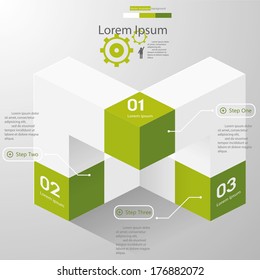 Design clean number banners template/graphic or website layout. Vector.