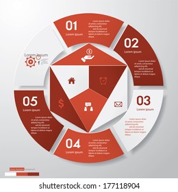 Design clean number banners template/graphic or website layout. Vector.