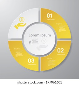 Design clean number banners template/graphic or website layout. Vector.
