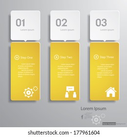 Design clean number banners template/graphic or website layout. Vector.