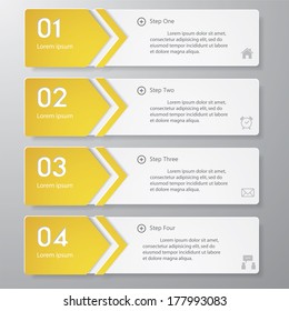 Design clean number banners template/graphic or website layout. Vector.