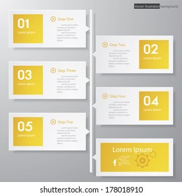 Design clean number banners template/graphic or website layout. Vector.